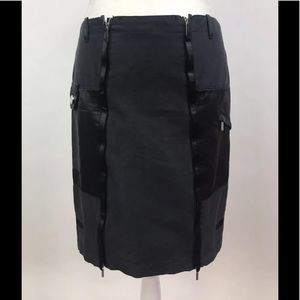 Sportmax Max Mara Black Straight Pencil Skirt Sz 6